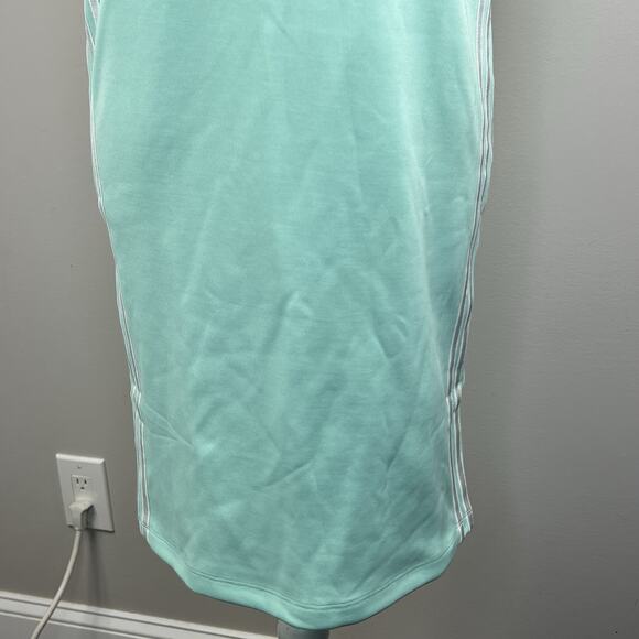 Adidas Mint Green Trefoil Logo T-shirt Tee Dress Size M Side Snap - Picture 6 of 15